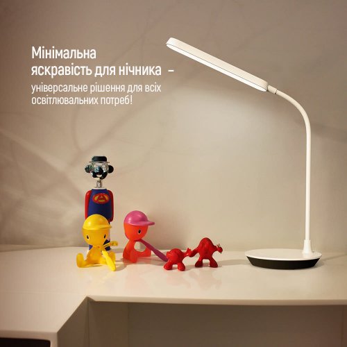 Купити Настільна лампа ColorWay LED Portable & Flexible 360 with built-in battery (CW-DL12FB-W) White - ціна в Києві, Львові, Вінниці, Хмельницькому, Франківську, Україні | інтернет-магазин TELEMART.UA фото