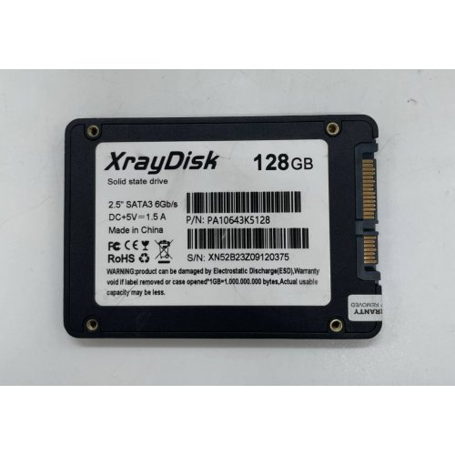 Купить Ssd-диск XrayDisk 128GB 2.5" (PA10643K5128) (Восстановлено продавцом, 669055) с проверкой совместимости: обзор, характеристики, цена в Киеве, Днепре, Одессе, Харькове, Украине | интернет-магазин TELEMART.UA фото