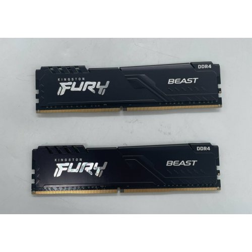 Купить Озу Kingston DDR4 16GB (2x8GB) 3600Mhz FURY Beast Black (KF436C17BBK2/16) (Восстановлено продавцом, 669127) с проверкой совместимости: обзор, характеристики, цена в Киеве, Днепре, Одессе, Харькове, Украине | интернет-магазин TELEMART.UA фото