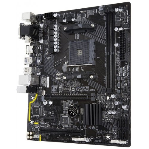 Продать Материнская плата Gigabyte GA-A320M-HD2 (sAM4, AMD A320) по Trade-In интернет-магазине Телемарт - Киев, Днепр, Украина фото