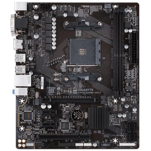 Продать Материнская плата Gigabyte GA-A320M-HD2 (sAM4, AMD A320) по Trade-In интернет-магазине Телемарт - Киев, Днепр, Украина фото