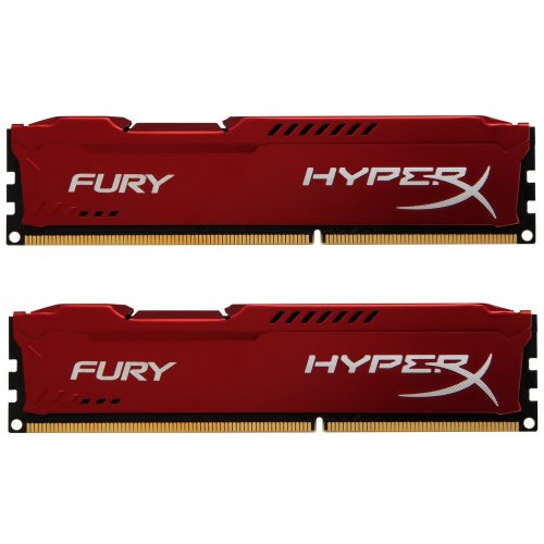 Фото ОЗП HyperX DDR4 16GB (2x8GB) 2666Mhz FURY Red (HX426C16FR2K2/16)