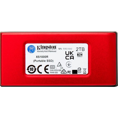 Фото SSD-диск Kingston XS1000 2TB USB 3.2 (SXS1000R/2000G) Red