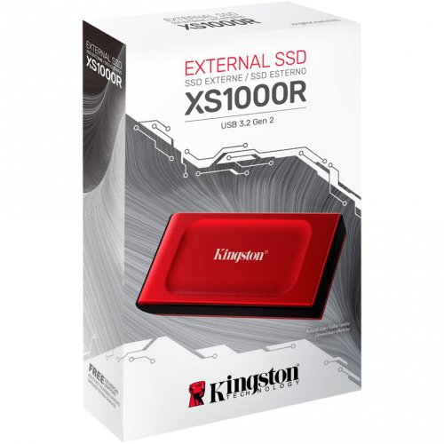 Фото SSD-диск Kingston XS1000 2TB USB 3.2 (SXS1000R/2000G) Red