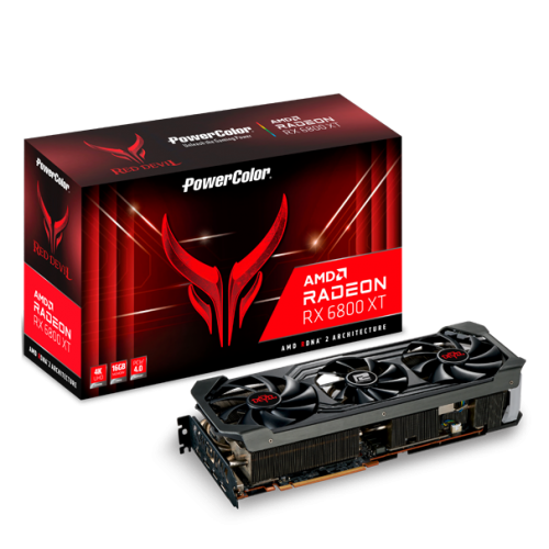 Відеокарта PowerColor Radeon RX 6800 XT Red Devil OC 16384MB (AXRX 6800XT 16GBD6-3DHE/OC) (Відновлено продавцем, 669396) купити з перевіркою сумісності: огляд, характеристики, ціна у Києві, Львові, Вінниці, Хмельницькому, Івано-Франківську, Україні | інтернет-магазин TELEMART.UA фото