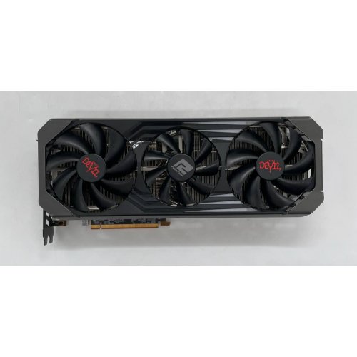 Відеокарта PowerColor Radeon RX 6800 XT Red Devil OC 16384MB (AXRX 6800XT 16GBD6-3DHE/OC) (Відновлено продавцем, 669396) купити з перевіркою сумісності: огляд, характеристики, ціна у Києві, Львові, Вінниці, Хмельницькому, Івано-Франківську, Україні | інтернет-магазин TELEMART.UA фото