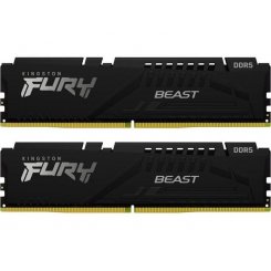 Фото Kingston DDR5 32GB (2x16GB) 6000Mhz FURY Beast Black (KF560C36BBE2K2-32)