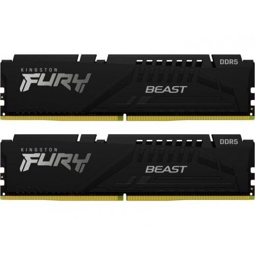 ОЗП Kingston DDR5 32GB (2x16GB) 6000Mhz FURY Beast Black (KF560C36BBE2K2-32) купити з перевіркою сумісності: огляд, характеристики, ціна у Києві, Львові, Вінниці, Хмельницькому, Івано-Франківську, Україні | інтернет-магазин TELEMART.UA фото