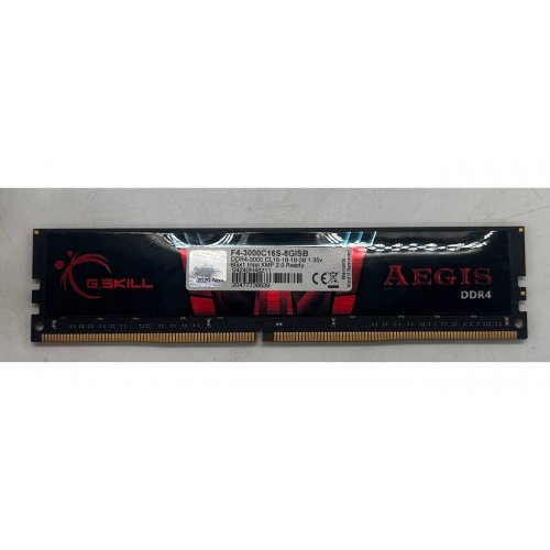 Озп G.Skill DDR4 8GB 3000Mhz Aegis (F4-3000C16S-8GISB) (Відновлено продавцем, 669435) купити з перевіркою сумісності: огляд, характеристики, ціна у Києві, Львові, Вінниці, Хмельницькому, Івано-Франківську, Україні | інтернет-магазин TELEMART.UA фото