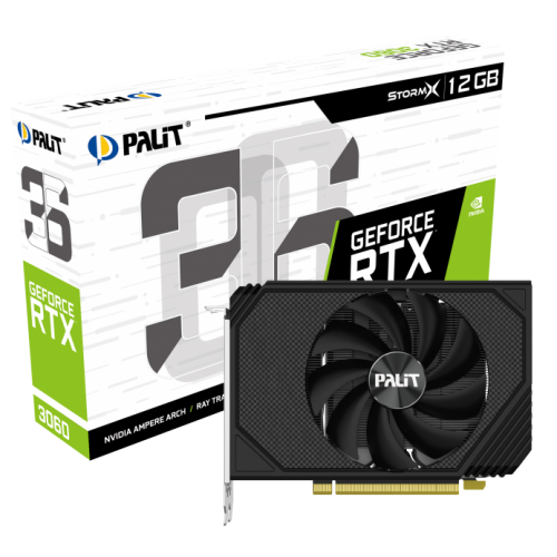 Відеокарта Palit GeForce RTX 3060 StormX 12288MB (NE63060019K9-190AF) (Відновлено продавцем, 669445) купити з перевіркою сумісності: огляд, характеристики, ціна у Києві, Львові, Вінниці, Хмельницькому, Івано-Франківську, Україні | інтернет-магазин TELEMART.UA фото