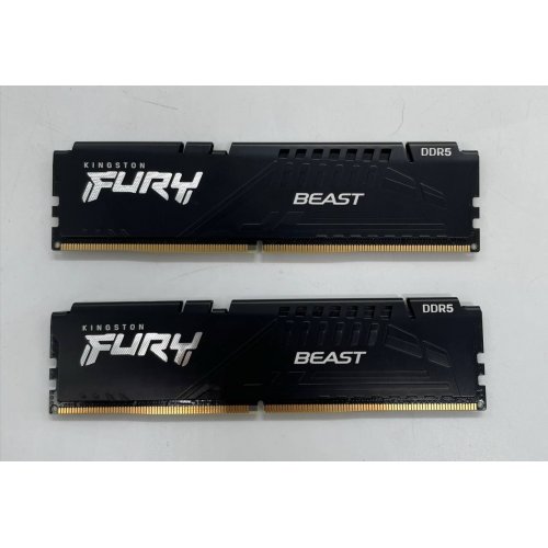 Купить Озу Kingston DDR5 32GB (2x16GB) 6000Mhz FURY Beast Black (KF560C40BBK2-32) (Восстановлено продавцом, 669473) с проверкой совместимости: обзор, характеристики, цена в Киеве, Днепре, Одессе, Харькове, Украине | интернет-магазин TELEMART.UA фото