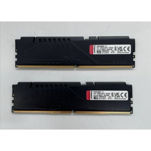 Озп Kingston DDR5 32GB (2x16GB) 6000Mhz FURY Beast Black (KF560C40BBK2-32) (Відновлено продавцем, 669473) купити з перевіркою сумісності: огляд, характеристики, ціна у Києві, Львові, Вінниці, Хмельницькому, Івано-Франківську, Україні | інтернет-магазин TELEMART.UA фото