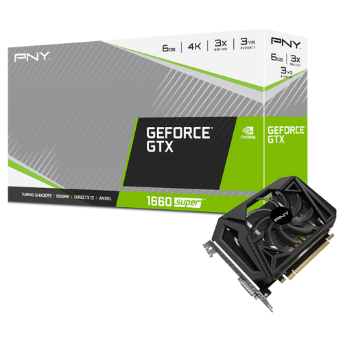 Відеокарта PNY GeForce GTX 1660 SUPER Single Fan 6144MB (VCG16606SSFPPB) (Відновлено продавцем, 669843) купити з перевіркою сумісності: огляд, характеристики, ціна у Києві, Львові, Вінниці, Хмельницькому, Івано-Франківську, Україні | інтернет-магазин TELEMART.UA фото