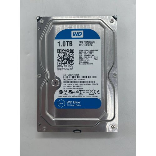 Жорсткий диск Western Digital Blue 1TB 64MB 3.5" (WD10EZEX) (Відновлено продавцем, 670091) купити з перевіркою сумісності: огляд, характеристики, ціна у Києві, Львові, Вінниці, Хмельницькому, Івано-Франківську, Україні | інтернет-магазин TELEMART.UA фото