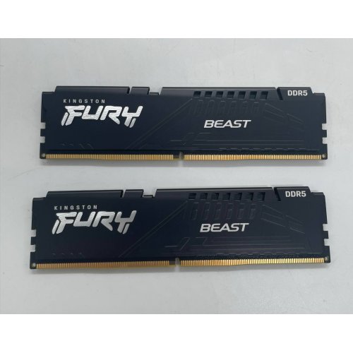 Озп Kingston DDR5 32GB (2x16GB) 5200Mhz FURY Beast (KF552C36BBEK2-32) (Відновлено продавцем, 670144) купити з перевіркою сумісності: огляд, характеристики, ціна у Києві, Львові, Вінниці, Хмельницькому, Івано-Франківську, Україні | інтернет-магазин TELEMART.UA фото