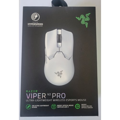 Купить Уценка мышка Razer Viper V2 Pro (RZ01-04390200-R3G1) White (Следы использования, 670170) - цена в Харькове, Киеве, Днепре, Одессе
в интернет-магазине Telemart фото