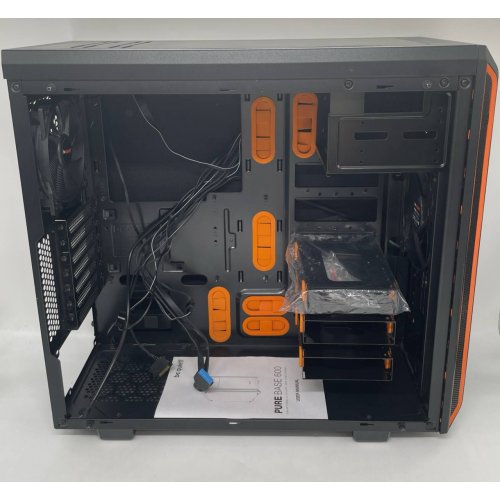 Корпус Be Quiet! Pure Base 600 Tempered Glass без БП (BGW20) Black/Orange (Відновлено продавцем, 670216) купити з перевіркою сумісності: огляд, характеристики, ціна у Києві, Львові, Вінниці, Хмельницькому, Івано-Франківську, Україні | інтернет-магазин TELEMART.UA фото