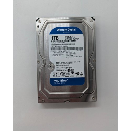 Купить Жесткий диск Western Digital Blue 1TB 64MB 3.5" (WD10EZEX) (Восстановлено продавцом, 670533) с проверкой совместимости: обзор, характеристики, цена в Киеве, Днепре, Одессе, Харькове, Украине | интернет-магазин TELEMART.UA фото