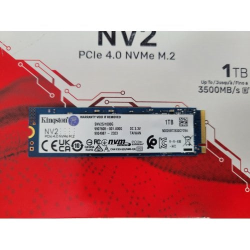 Уцінка ssd-диск Kingston NV2 3D NAND 1TB M.2 (2280 PCI-E) NVMe x4 (SNV2S/1000G) (Сліди використання, 670534) купити з перевіркою сумісності: огляд, характеристики, ціна у Києві, Львові, Вінниці, Хмельницькому, Івано-Франківську, Україні | інтернет-магазин TELEMART.UA фото