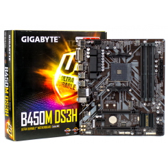 Материнська плата Gigabyte B450M DS3H (sAM4, AMD B450) (Відновлено продавцем, 670541)