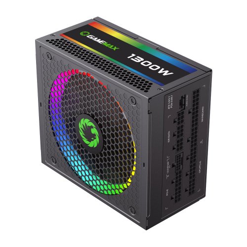 Блок живлення GAMEMAX RGB-1300 1300W PCIE5 (RGB-1300 WH) купити з перевіркою сумісності: огляд, характеристики, ціна у Києві, Львові, Вінниці, Хмельницькому, Івано-Франківську, Україні | інтернет-магазин TELEMART.UA фото