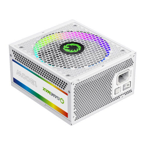 Фото Блок питания GAMEMAX RGB-1300 1300W PCIE5 (RGB-1300 WH) White