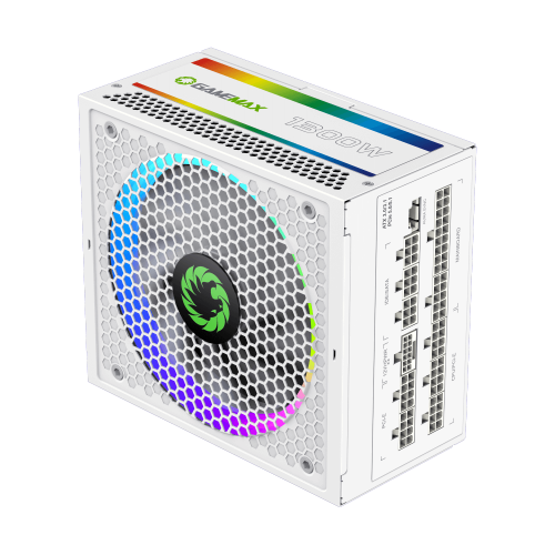 Фото Блок живлення GAMEMAX RGB-1300 1300W PCIE5 (RGB-1300 WH) White