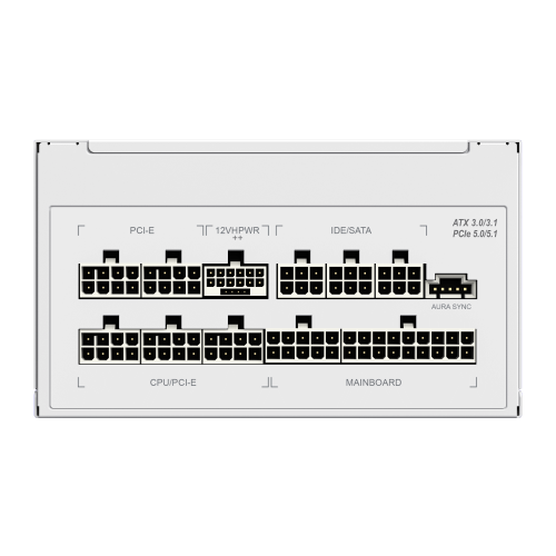 Фото Блок живлення GAMEMAX RGB-1300 1300W PCIE5 (RGB-1300 WH) White