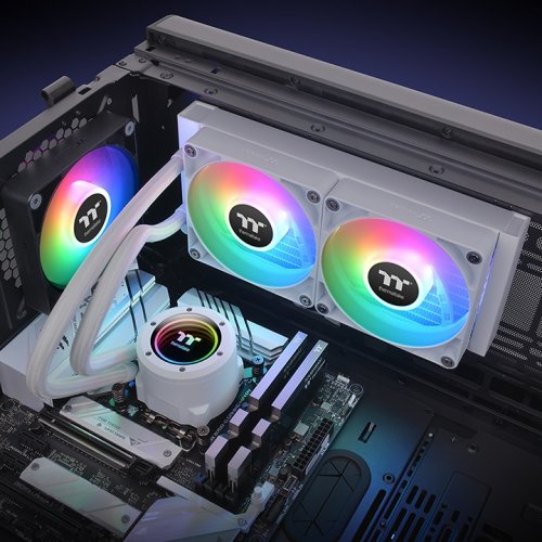 Купить Готовая СВО Thermaltake TH240 V2 ARGB Sync (CL-W364-PL12SW-A) Snow с проверкой совместимости: обзор, характеристики, цена в Киеве, Днепре, Одессе, Харькове, Украине | интернет-магазин TELEMART.UA фото