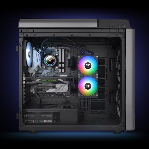 Готова СВО Thermaltake TH240 V2 ARGB Sync (CL-W361-PL12SW-A) Black купити з перевіркою сумісності: огляд, характеристики, ціна у Києві, Львові, Вінниці, Хмельницькому, Івано-Франківську, Україні | інтернет-магазин TELEMART.UA фото