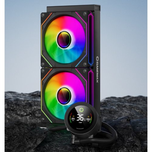 Готова СВО GAMEMAX IceBurg 240 Digital Black купити з перевіркою сумісності: огляд, характеристики, ціна у Києві, Львові, Вінниці, Хмельницькому, Івано-Франківську, Україні | інтернет-магазин TELEMART.UA фото