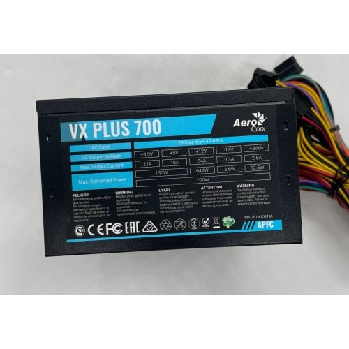 Купить Блок питания Aerocool VX Plus 700W (ACPN-VS70AEY.11) (Восстановлено продавцом, 670695) с проверкой совместимости: обзор, характеристики, цена в Киеве, Днепре, Одессе, Харькове, Украине | интернет-магазин TELEMART.UA фото