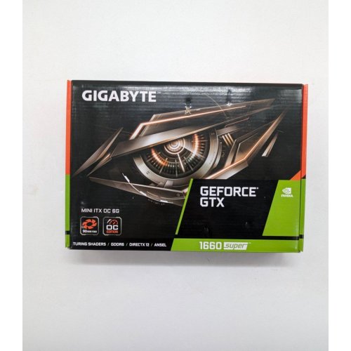 Відеокарта Gigabyte GeForce GTX 1660 SUPER Mini ITX OC 6144MB (GV-N166SIXOC-6GD) (Відновлено продавцем, 671609) купити з перевіркою сумісності: огляд, характеристики, ціна у Києві, Львові, Вінниці, Хмельницькому, Івано-Франківську, Україні | інтернет-магазин TELEMART.UA фото