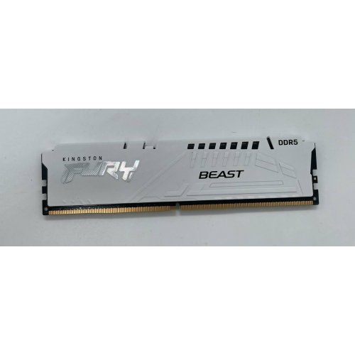 Озп Kingston DDR5 32GB 6000Mhz FURY Beast White (KF560C36BWE-32) (Відновлено продавцем, 671760) купити з перевіркою сумісності: огляд, характеристики, ціна у Києві, Львові, Вінниці, Хмельницькому, Івано-Франківську, Україні | інтернет-магазин TELEMART.UA фото