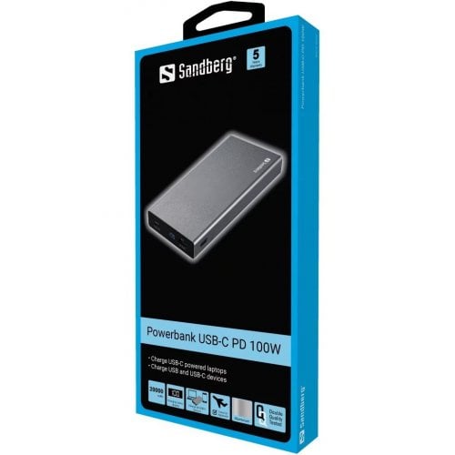 Купити Powerbank Sandberg 20000mAh 100W (420-52) - ціна в Києві, Львові, Вінниці, Хмельницькому, Франківську, Україні | інтернет-магазин TELEMART.UA фото