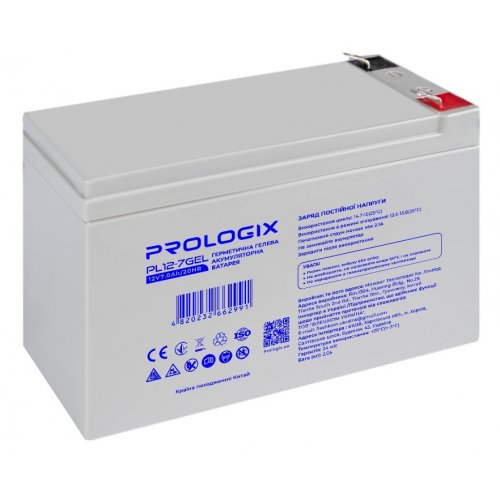 Купить Аккумуляторная батарея Prologix 12V 7Ah GEL (PL12-7GEL) - цена в Харькове, Киеве, Днепре, Одессе
в интернет-магазине Telemart фото