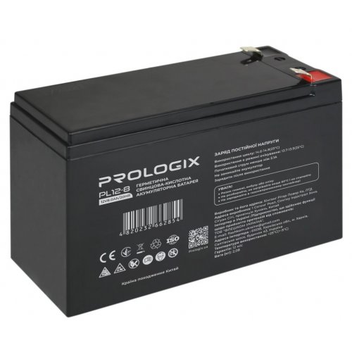 Купити Акумуляторна батарея Prologix 12V 8Ah AGM (PL12-8) - ціна в Києві, Львові, Вінниці, Хмельницькому, Франківську, Україні | інтернет-магазин TELEMART.UA фото