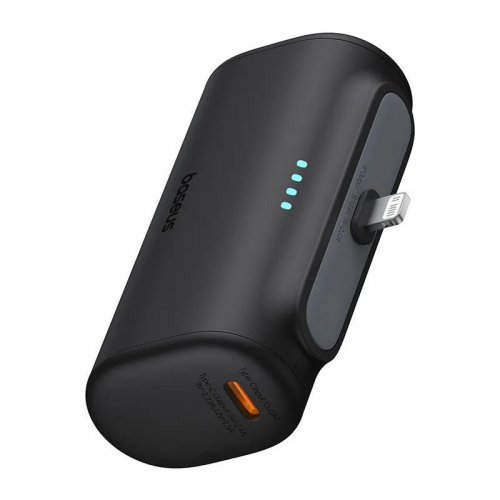 Купити Powerbank Baseus Compact 5000mAh 20W Lightning (P10068304112-00) Black - ціна в Києві, Львові, Вінниці, Хмельницькому, Франківську, Україні | інтернет-магазин TELEMART.UA фото