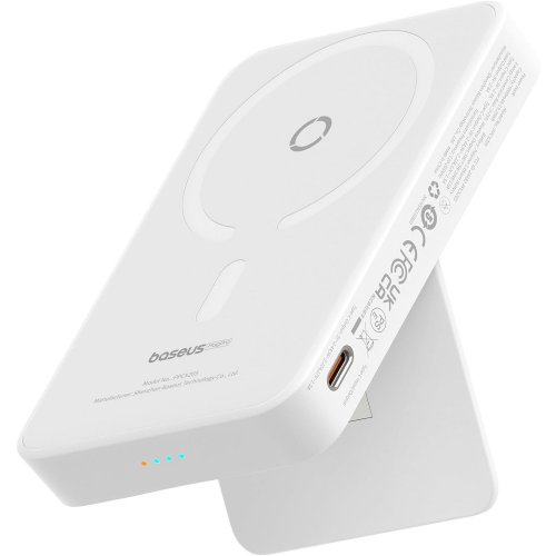 Купить Powerbank Baseus MagPro Magnetic Bracket 2-in-1 Wireless Charger and Phone Holder 5000mAh 20W (P10064100222-00) White - цена в Харькове, Киеве, Днепре, Одессе
в интернет-магазине Telemart фото