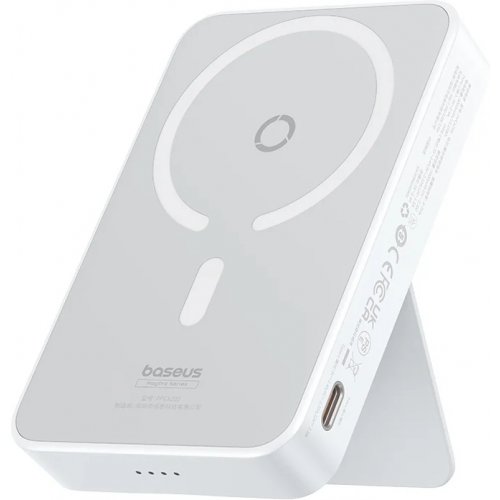 Купить Powerbank Baseus MagPro Magnetic Bracket 2-in-1 Wireless Charger and Phone Holder 5000mAh 20W (P10064100222-00) White - цена в Харькове, Киеве, Днепре, Одессе
в интернет-магазине Telemart фото