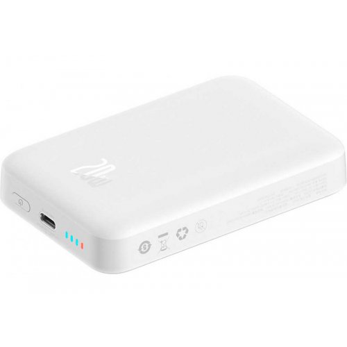 Купить Powerbank Baseus Magnetic Mini PPCXM10 10000mAh 20W (PPCX030002) White - цена в Харькове, Киеве, Днепре, Одессе
в интернет-магазине Telemart фото