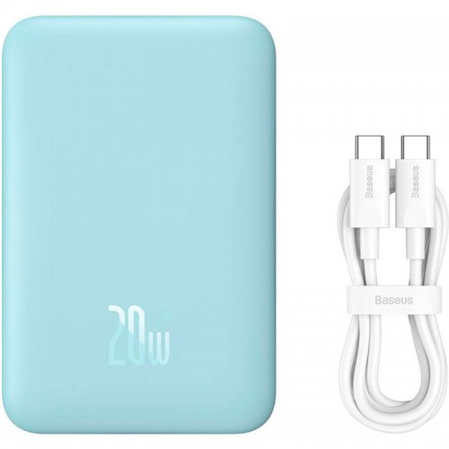 Купити Powerbank Baseus Magnetic Mini PPCXM10 10000mAh 20W (PPCX030003) Blue - ціна в Києві, Львові, Вінниці, Хмельницькому, Франківську, Україні | інтернет-магазин TELEMART.UA фото