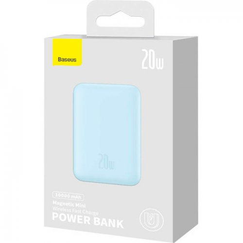 Купити Powerbank Baseus Magnetic Mini PPCXM10 10000mAh 20W (PPCX030003) Blue - ціна в Києві, Львові, Вінниці, Хмельницькому, Франківську, Україні | інтернет-магазин TELEMART.UA фото