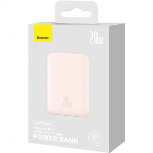 Купити Powerbank Baseus Magnetic Mini PPCXM10 10000mAh 20W (PPCX030004) Pink - ціна в Києві, Львові, Вінниці, Хмельницькому, Франківську, Україні | інтернет-магазин TELEMART.UA фото