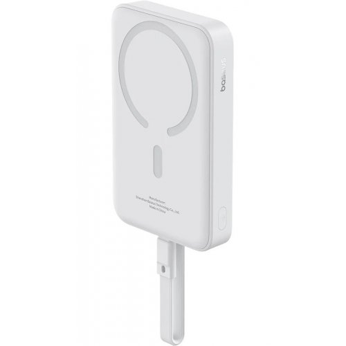 Купити Powerbank Baseus Magnetic Mini PPCXM1030 10000mAh 30W (PPCX110002) White - ціна в Києві, Львові, Вінниці, Хмельницькому, Франківську, Україні | інтернет-магазин TELEMART.UA фото