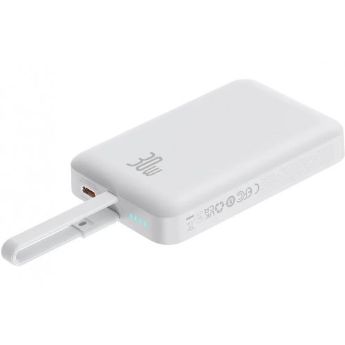 Купить Powerbank Baseus Magnetic Mini PPCXM1030 10000mAh 30W (PPCX110002) White - цена в Харькове, Киеве, Днепре, Одессе
в интернет-магазине Telemart фото