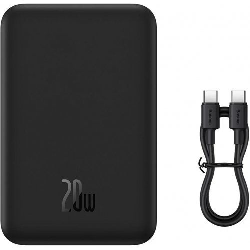 Купити Powerbank Baseus Magnetic Mini 20000mAh 20W (P10022102112-01) Black - ціна в Києві, Львові, Вінниці, Хмельницькому, Франківську, Україні | інтернет-магазин TELEMART.UA фото