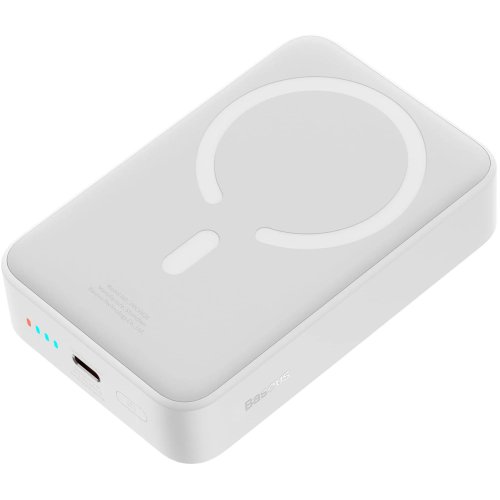 Купити Powerbank Baseus Magnetic Mini 20000mAh 20W (P10022102212-01) White - ціна в Києві, Львові, Вінниці, Хмельницькому, Франківську, Україні | інтернет-магазин TELEMART.UA фото