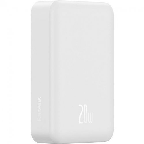 Купити Powerbank Baseus Magnetic Mini 20000mAh 20W (P10022102212-01) White - ціна в Києві, Львові, Вінниці, Хмельницькому, Франківську, Україні | інтернет-магазин TELEMART.UA фото