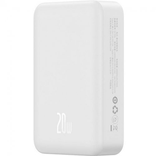 Купить Powerbank Baseus Magnetic Mini 20000mAh 20W (P10022102212-01) White - цена в Харькове, Киеве, Днепре, Одессе
в интернет-магазине Telemart фото